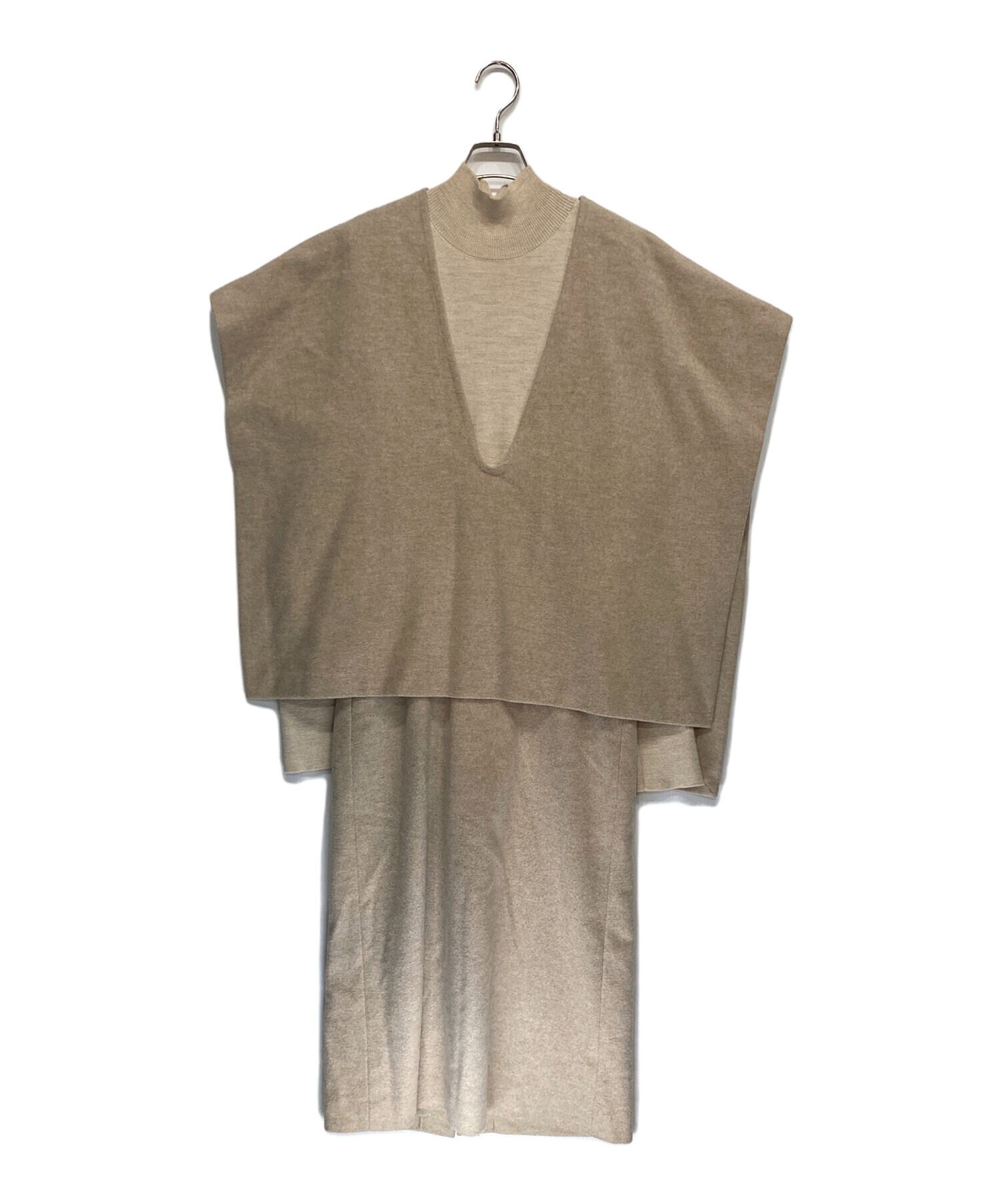 rim.ark ポンチョ 中古・古着通販】RIM.ARK (リムアーク) ポンチョワンピース ベージュ