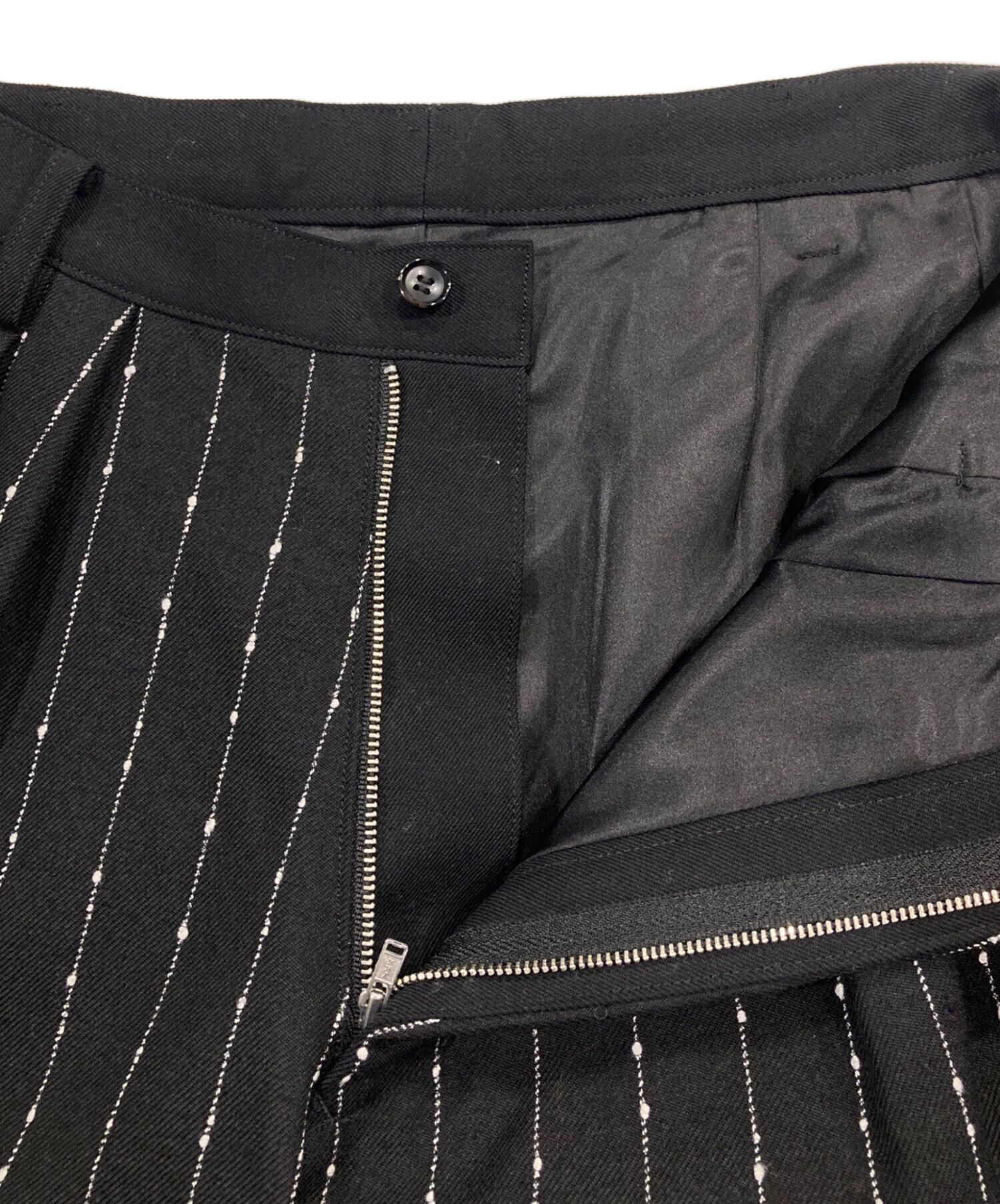 Sulvam サルバム ワイドストライプ2タックワイドパンツ sulvam