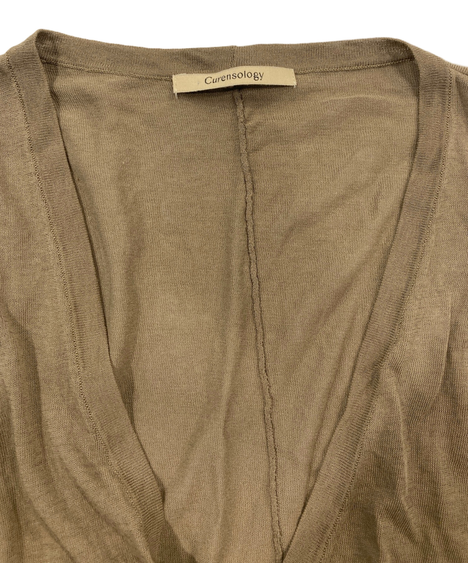 Curensology カレンソロジー　シアーロングニットカーディガン 中古・古着通販】Curensology (カレンソロジー) シアーロング