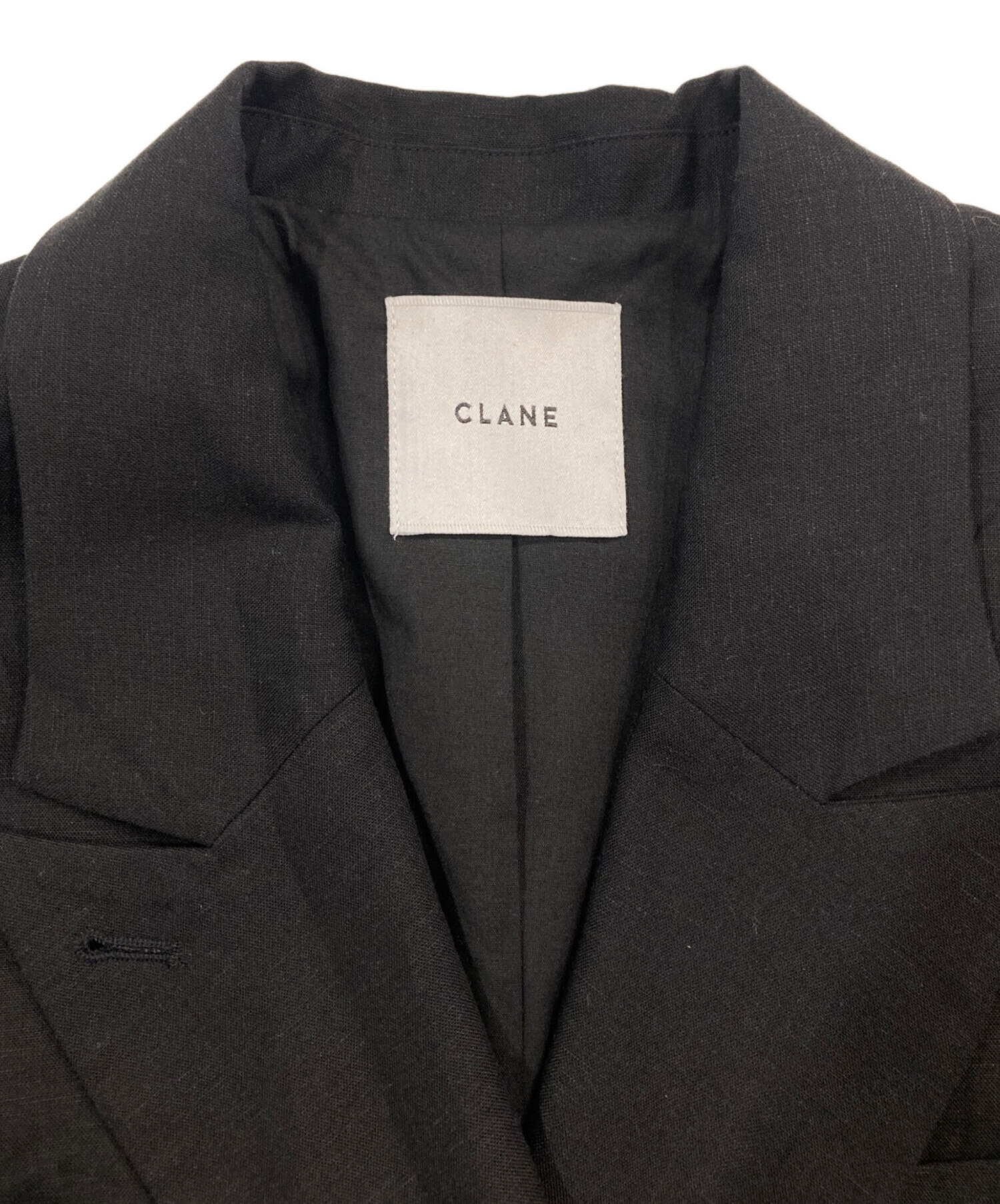 中古・古着通販】CLANE (クラネ) CROPPED TAILORED JACKET ブラック