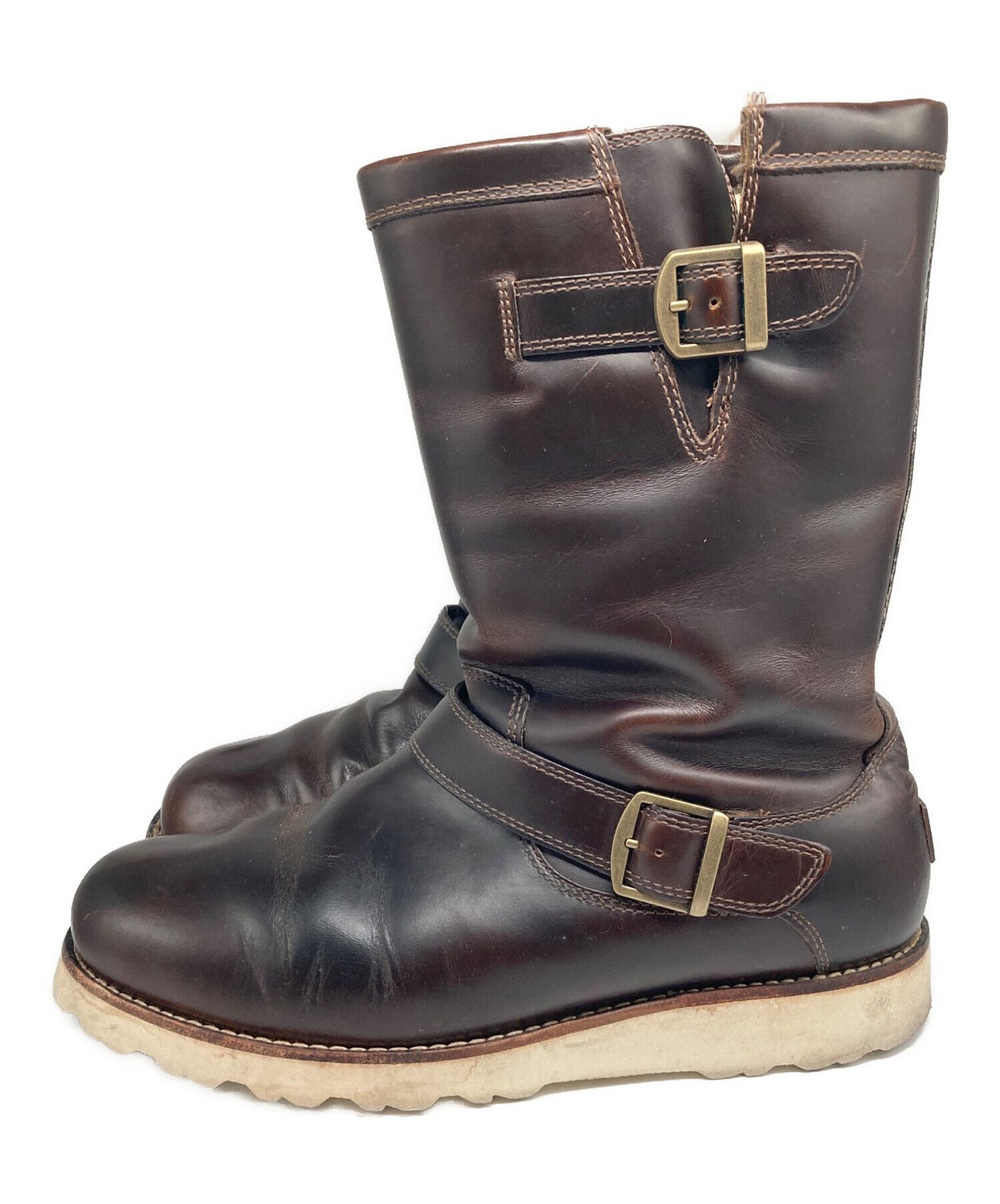 中古・古着通販】UGG (アグ) エンジニアブーツ ブラウン サイズ:28