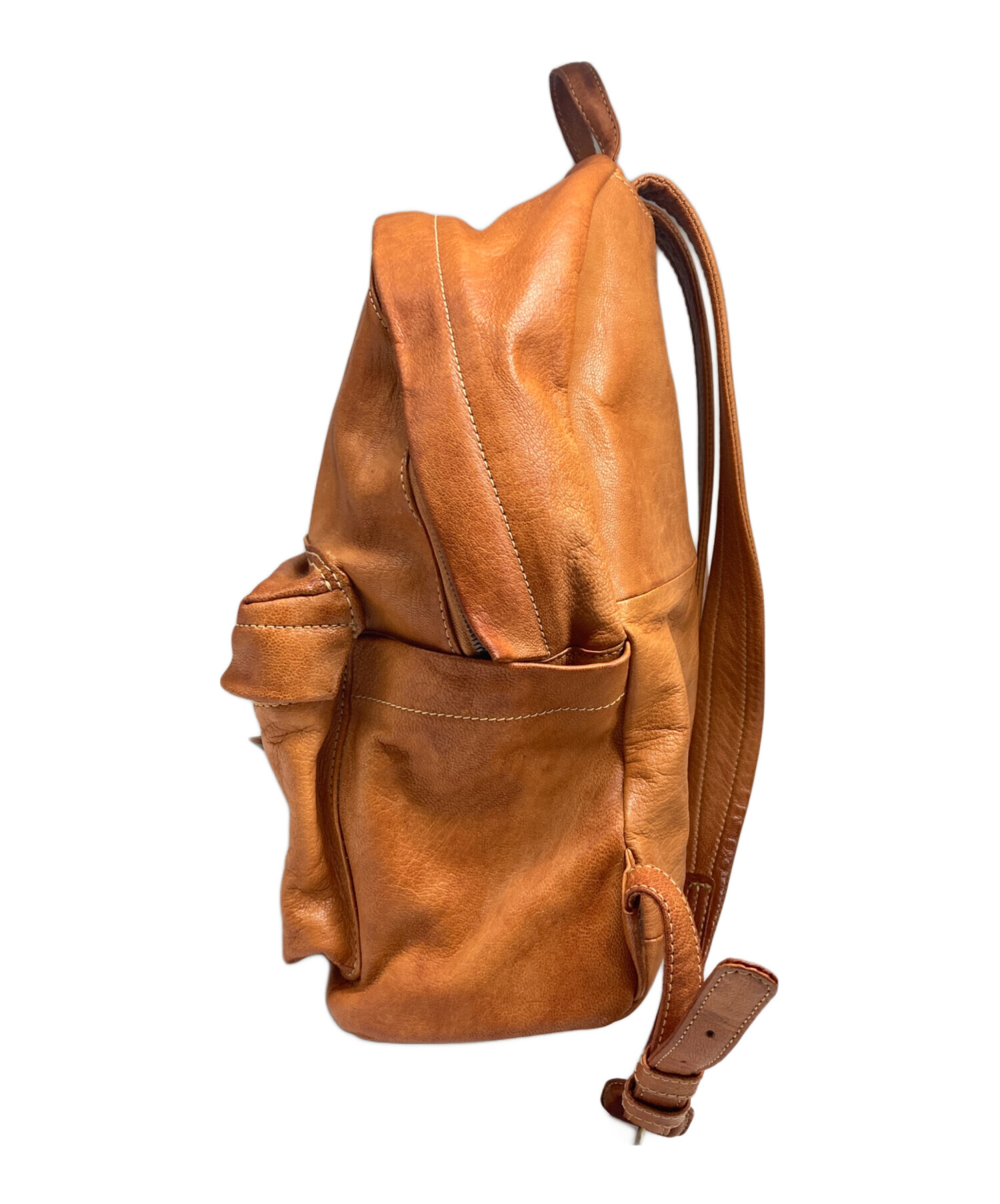 genten レザーリュック ブラウン リュックの通販 ファッション genten レザーリュック ブラウン