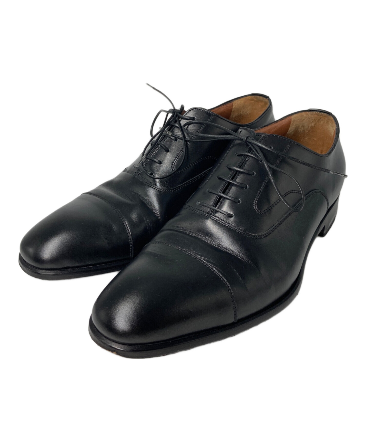 a.testoni ブラック ドレスシューズ　サイズ7 未使用品　定価約11万円 中古・古着通販】a.testoni (アテストーニ) ストレートチップシューズ