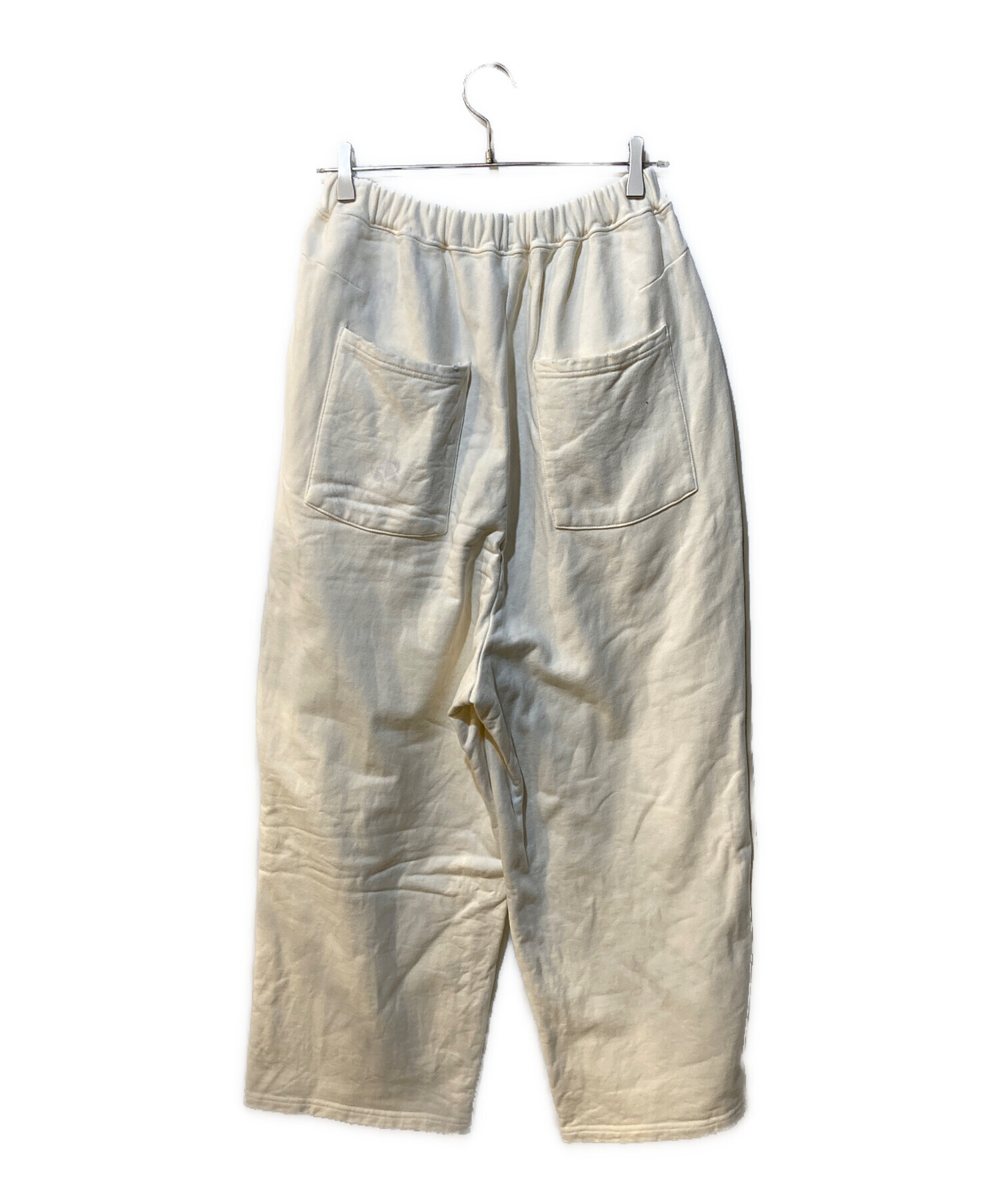 中古・古着通販】ANCELLM (アンセルム) TUCK SWEAT PANTS ホワイト 