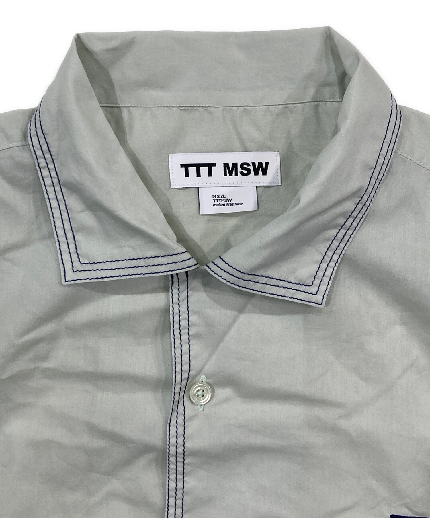 中古・古着通販】TTT MSW (ティー) Open collar shirt グリーン サイズ 