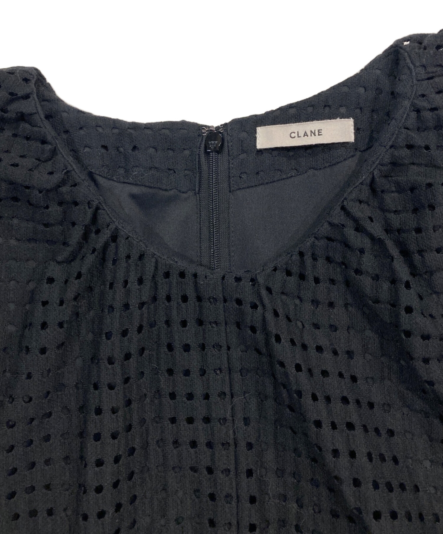 中古・古着通販】CLANE (クラネ) DOT MESH ONE PIECE ブラック
