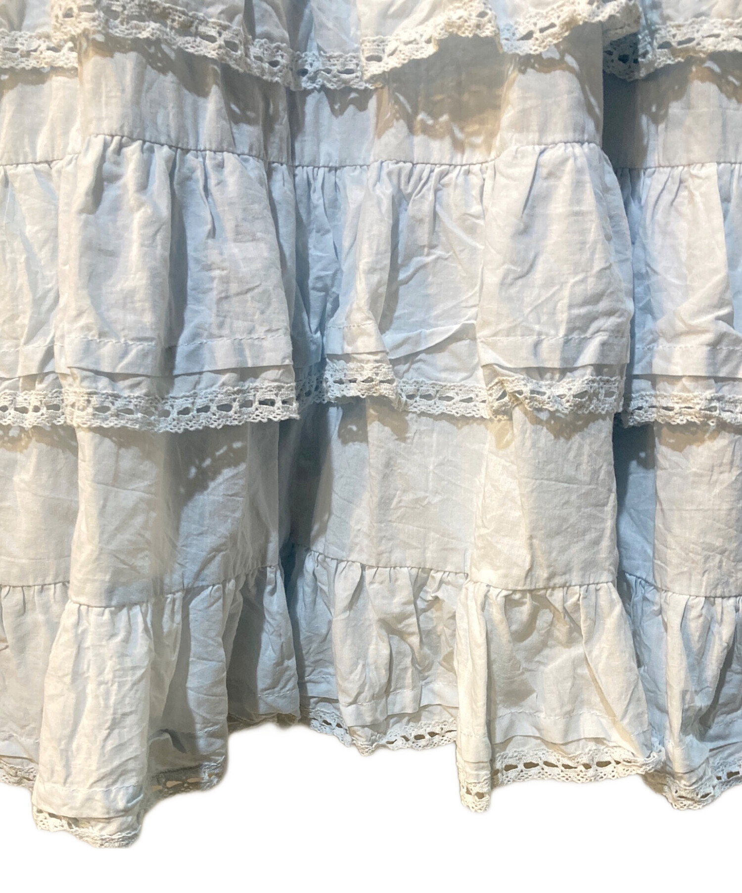 furfur ファーファー ビンテージフリルプリントチュニック 中古・古着通販】furfur (ファーファー) ティアードフリルチュニック