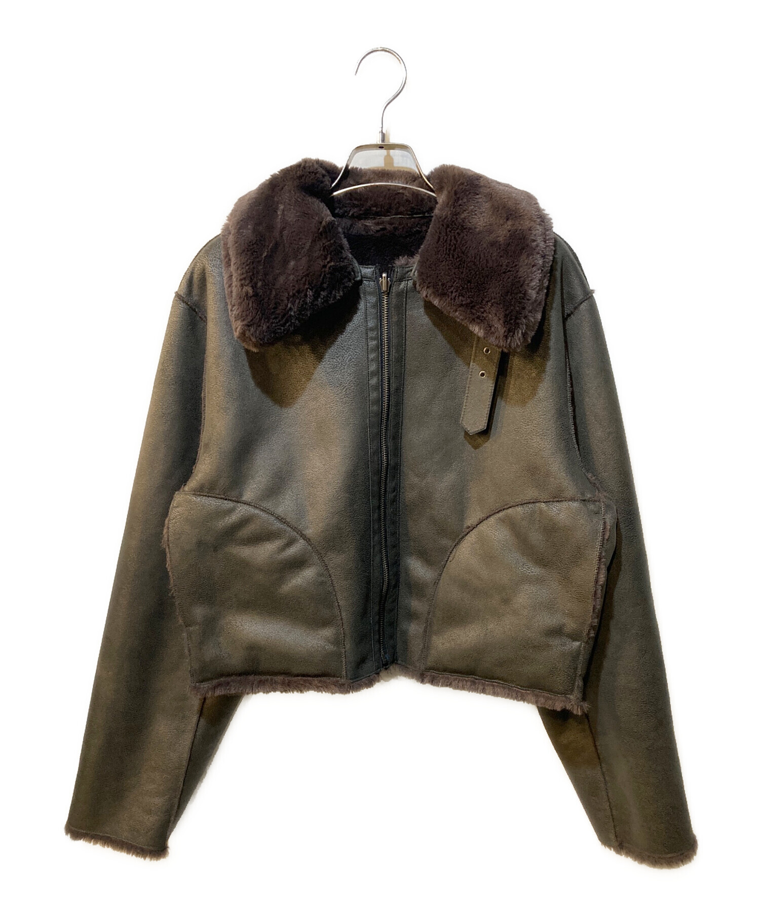 中古・古着通販】moussy (マウジー) REVER FAUX ファーコート ブラウン