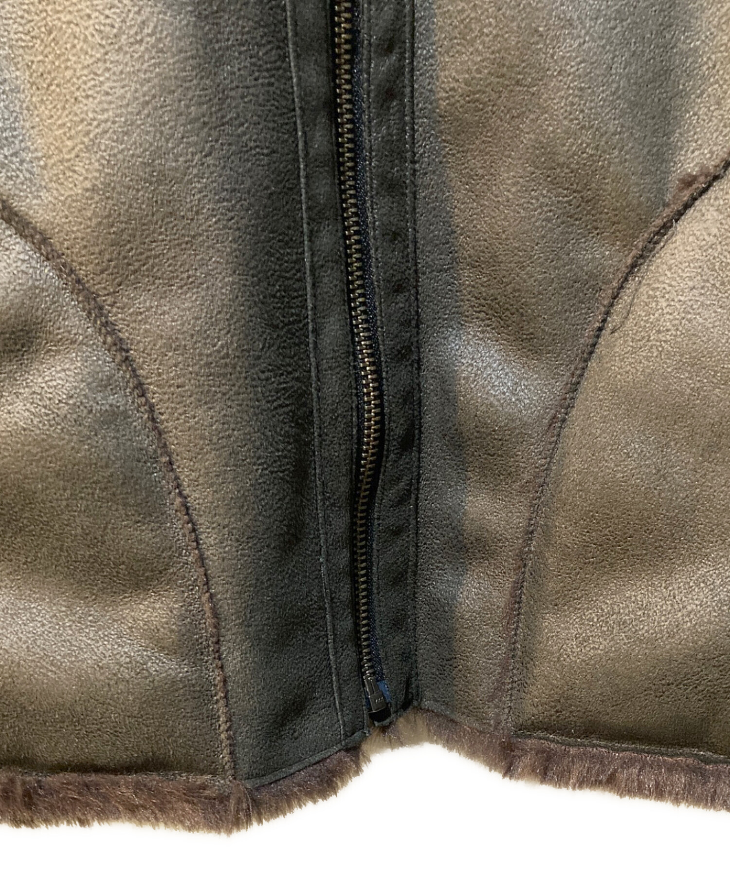 中古・古着通販】moussy (マウジー) REVER FAUX ファーコート ブラウン