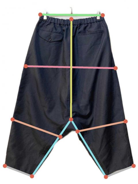 中古・古着通販】CDG (シーディージー) 3/4 Twill Pants ネイビー