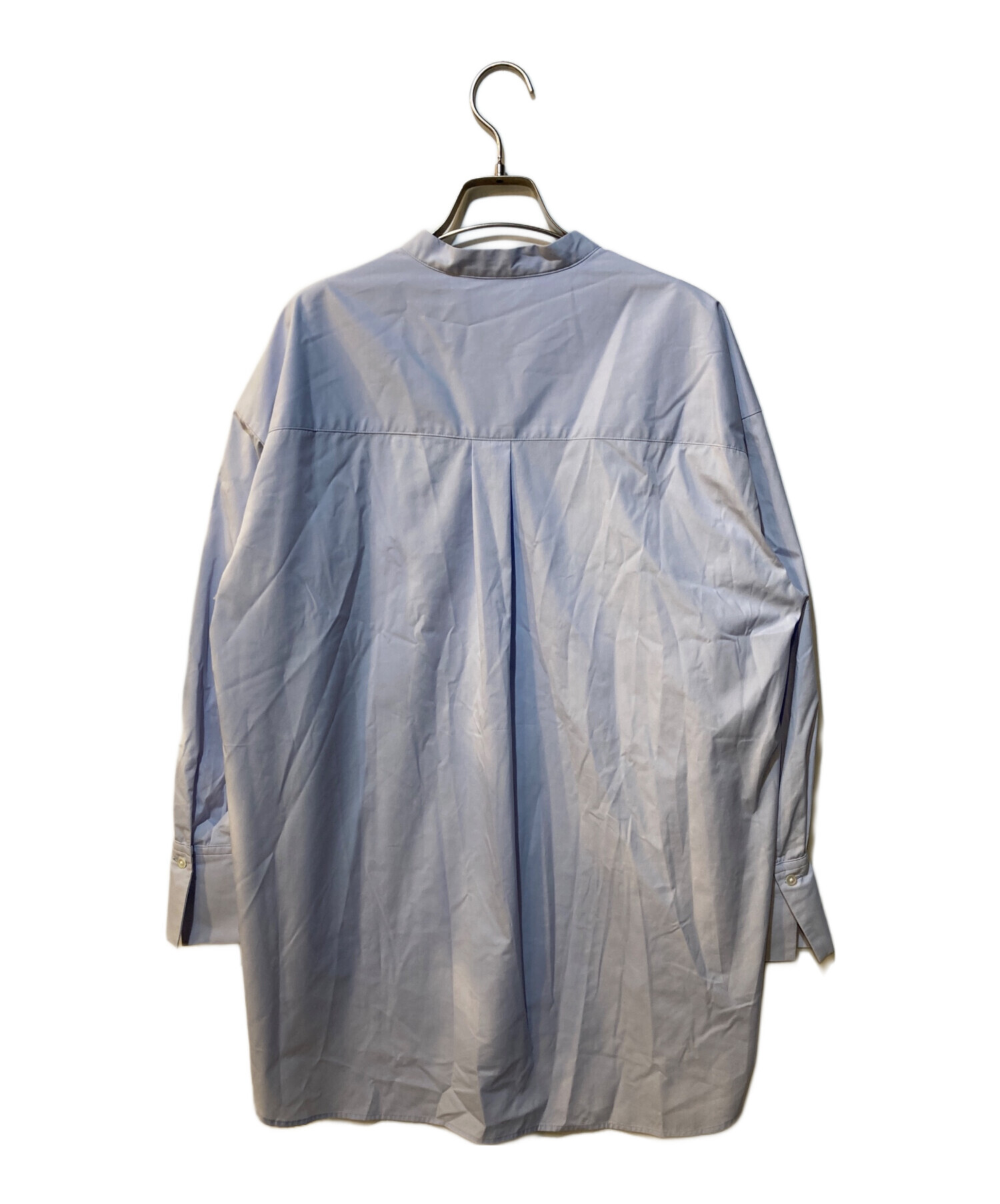 中古・古着通販】SOEJU (ソージュ) バンドカラーロングシャツ ブルー 