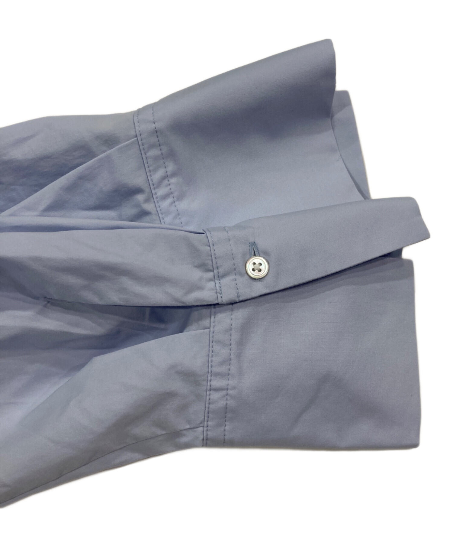 中古・古着通販】SOEJU (ソージュ) バンドカラーロングシャツ ブルー 