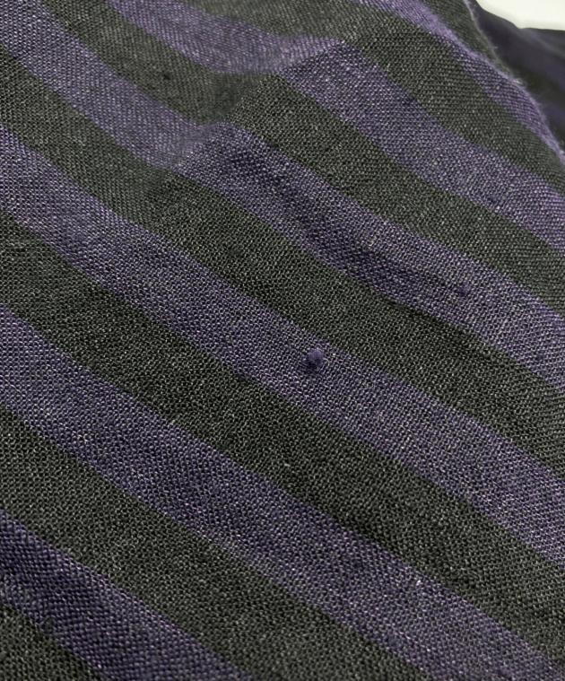 オールドマンズテーラー　リネン　ストライプワンピース　ノースリーブ　パープル 中古・古着通販】R&D.M.Co-OLDMAN'S TAILOR (オールドマンズテーラー