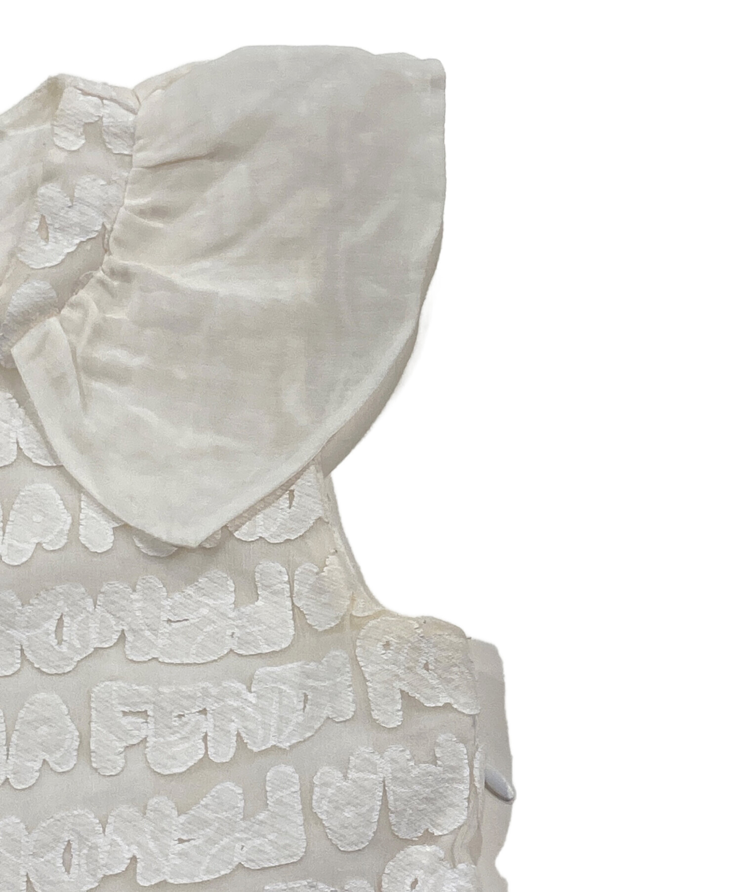 中古・古着通販】FENDI (フェンディ) ブランドロゴワンピース ホワイト