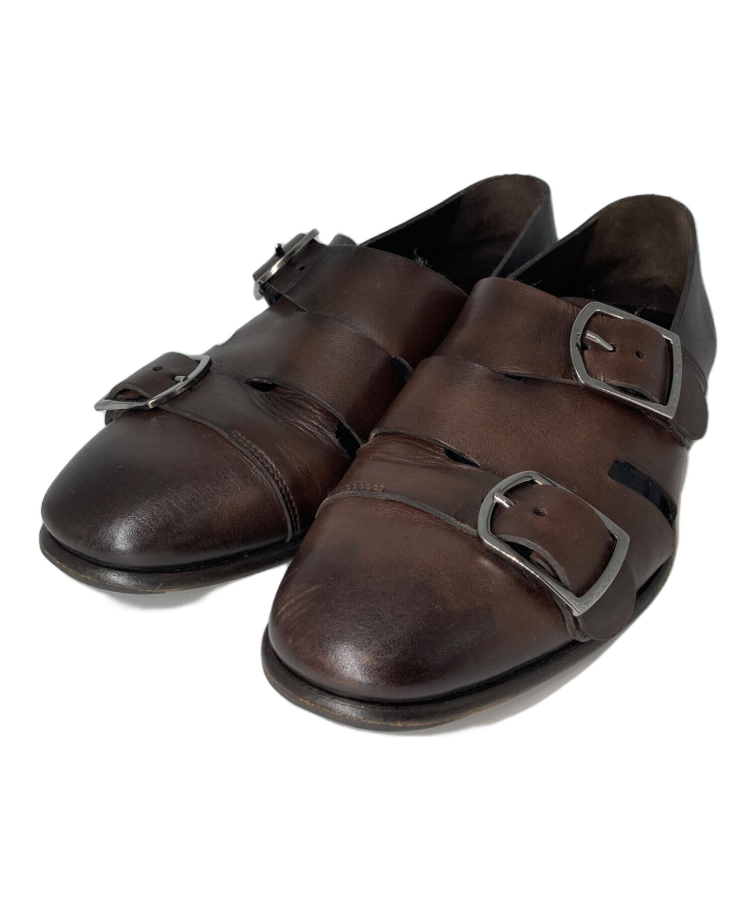 中古・古着通販】Santoni (サントーニ) カーフレザーダブルモンク 