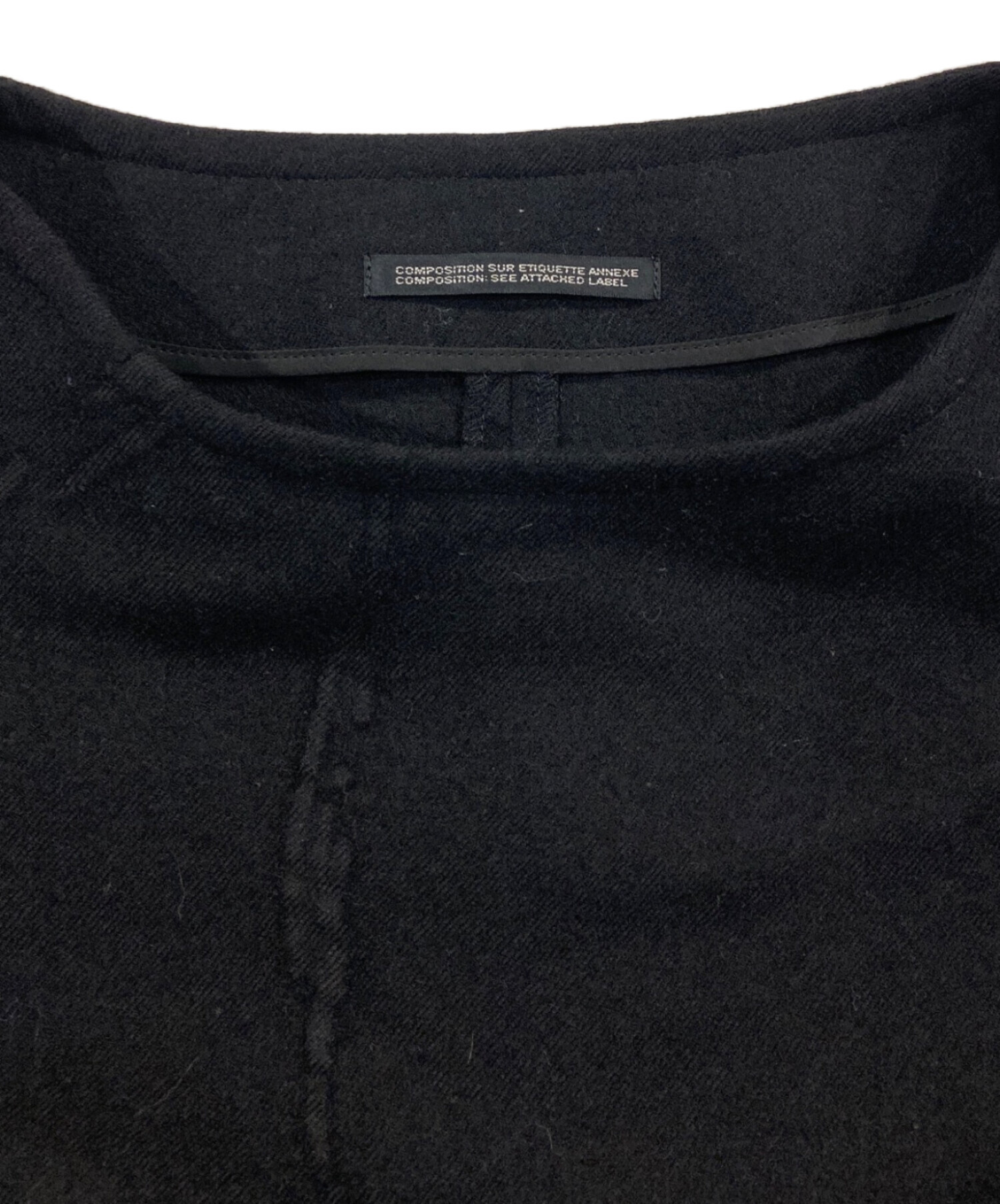 Yohji Yamamoto 長袖アシンメトリーワンピース Yohji Yamamoto 長袖アシンメトリーワンピース ヨウジヤマモトファム