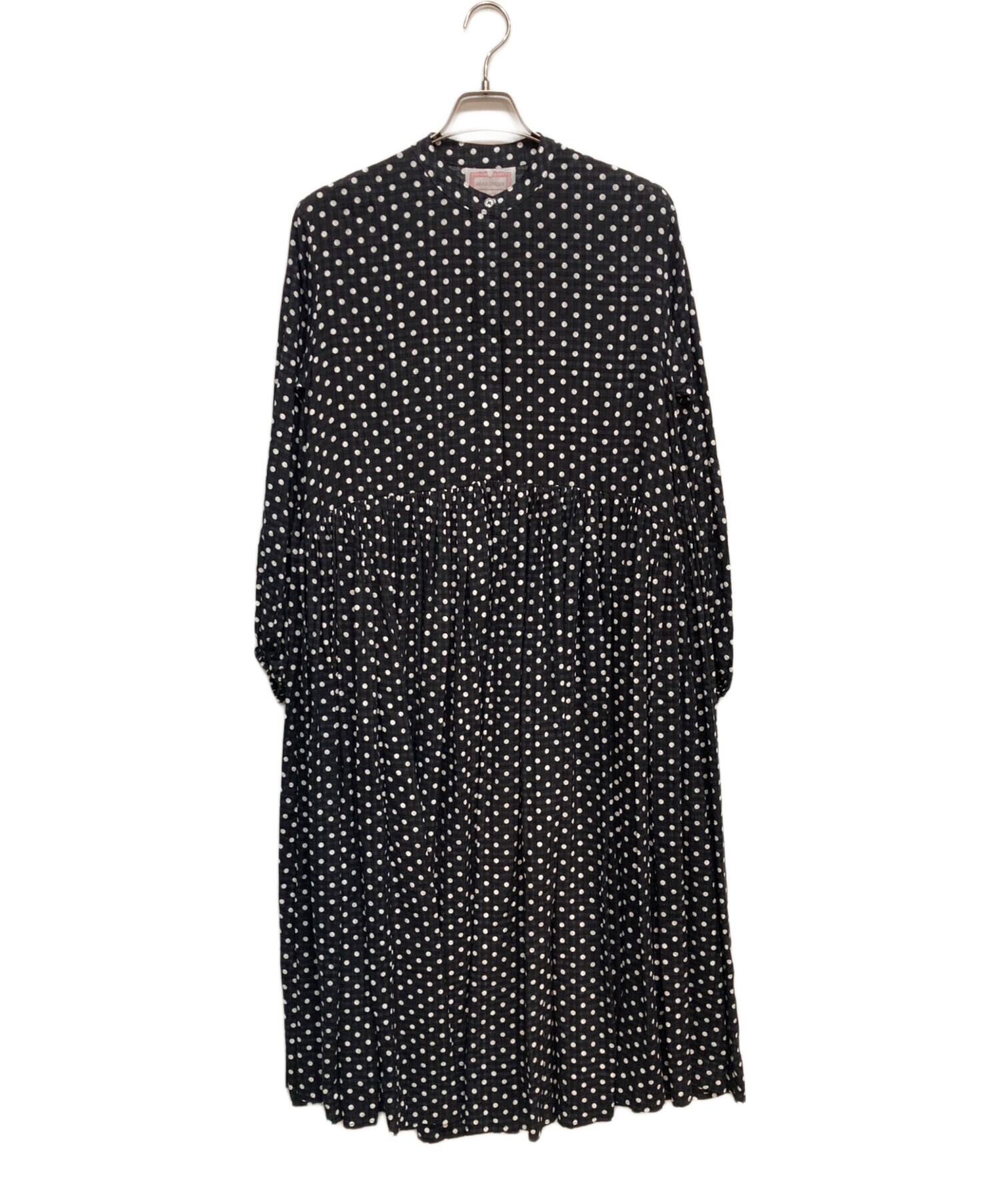 中古・古着通販】BEARDSLEY (ビアズリー) ドットギャザーワンピース