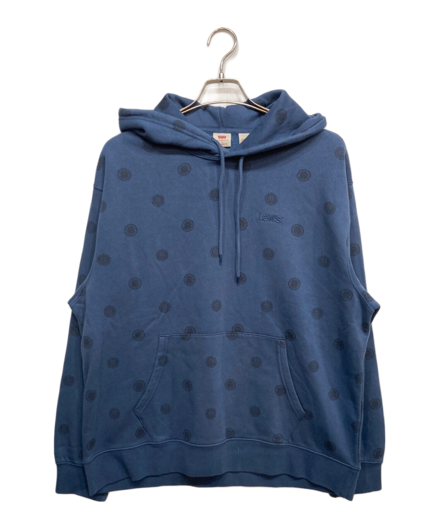 中古・古着通販】LEVI'S (リーバイス) 総柄パーカー ネイビー サイズ