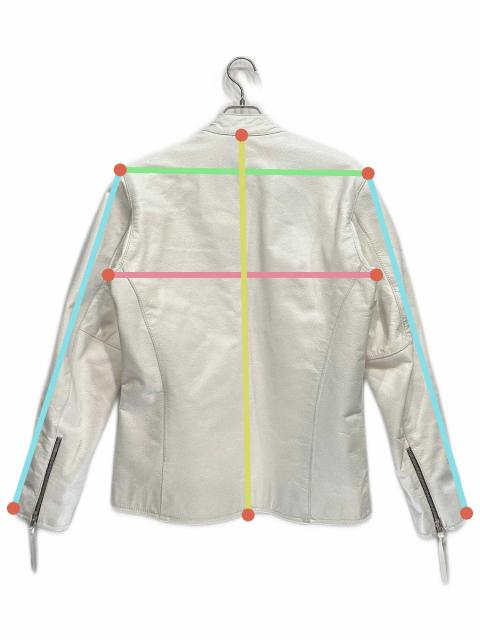 中古・古着通販】- (-) レザージャケット ホワイト サイズ:L｜ブランド