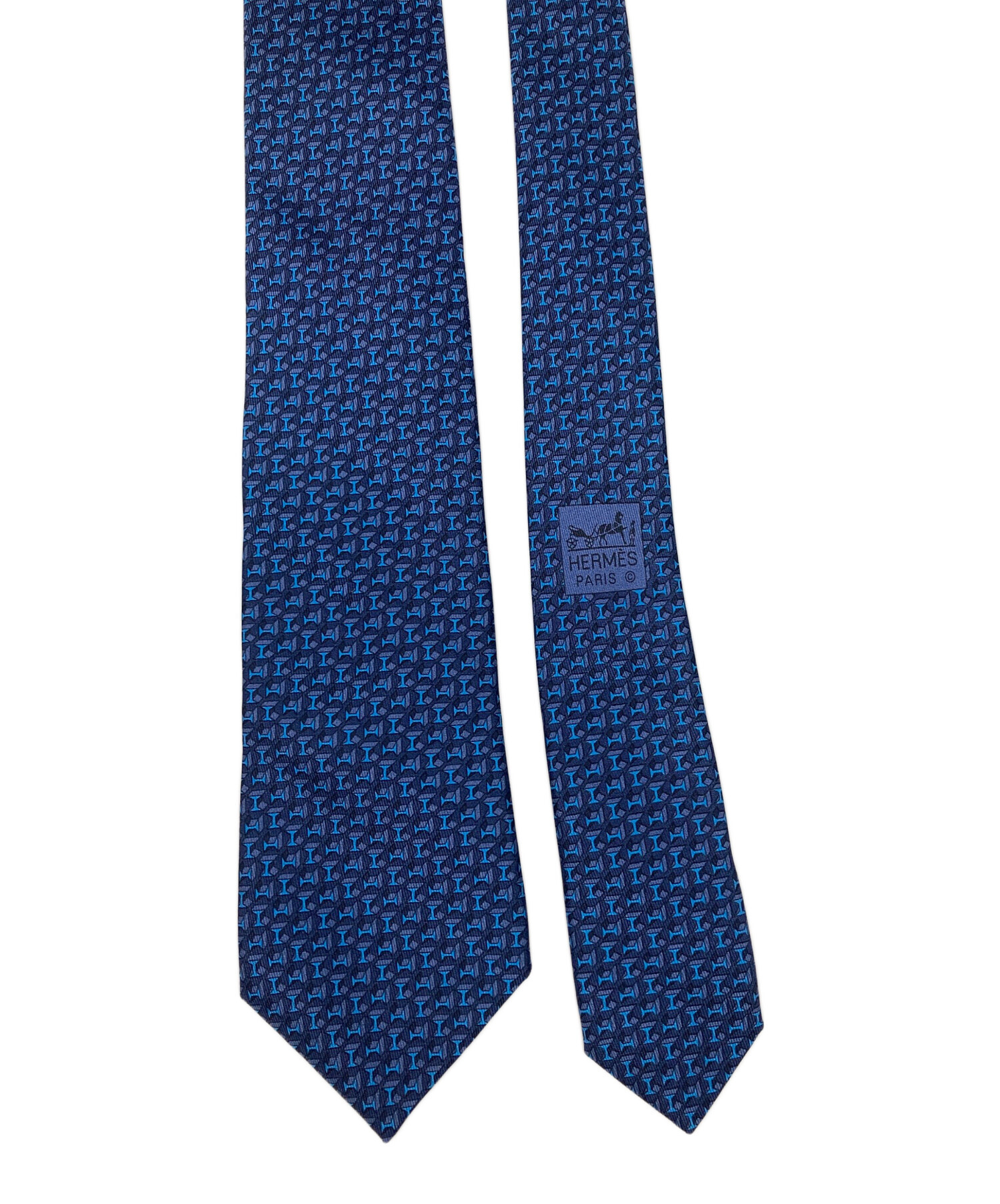 【試着のみ】HERMES H総柄　ネイビー シルク ネクタイ 試着のみ】HERMES H総柄 ネイビー シルク ネクタイ 楽天市場】【新品