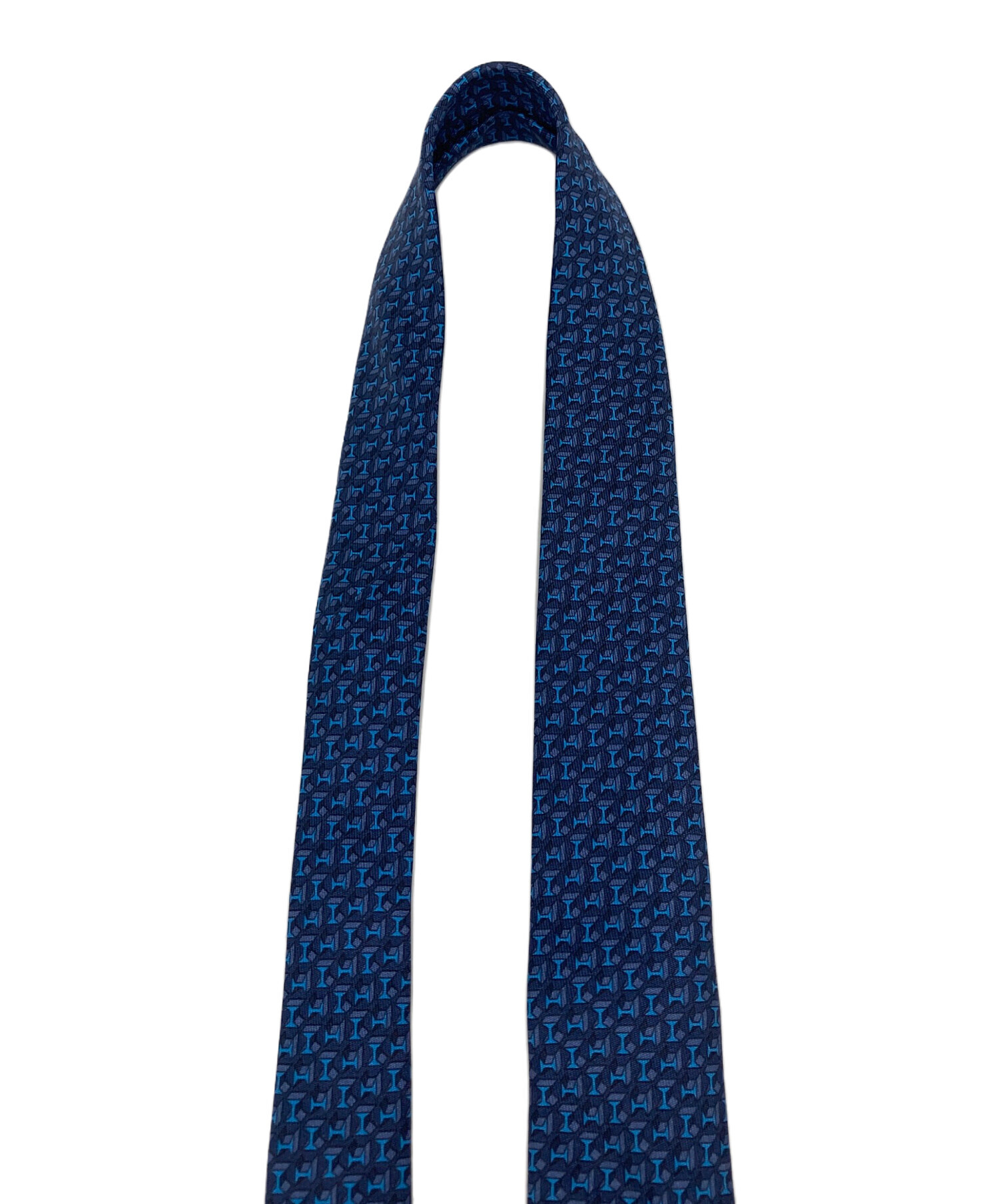 中古・古着通販】HERMES (エルメス) シルクネクタイ ネイビー