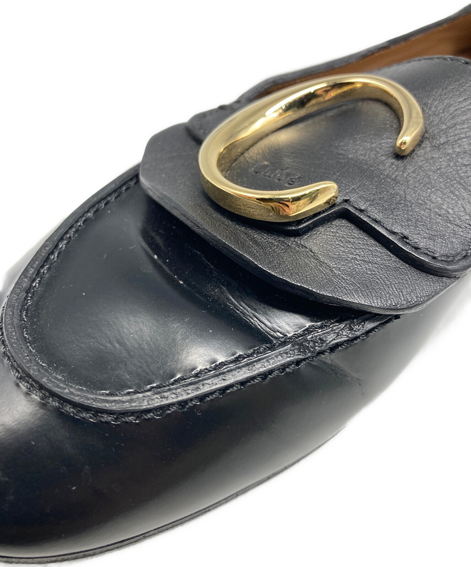中古・古着通販】Chloe (クロエ) ローファー ブラック サイズ:23.5cm
