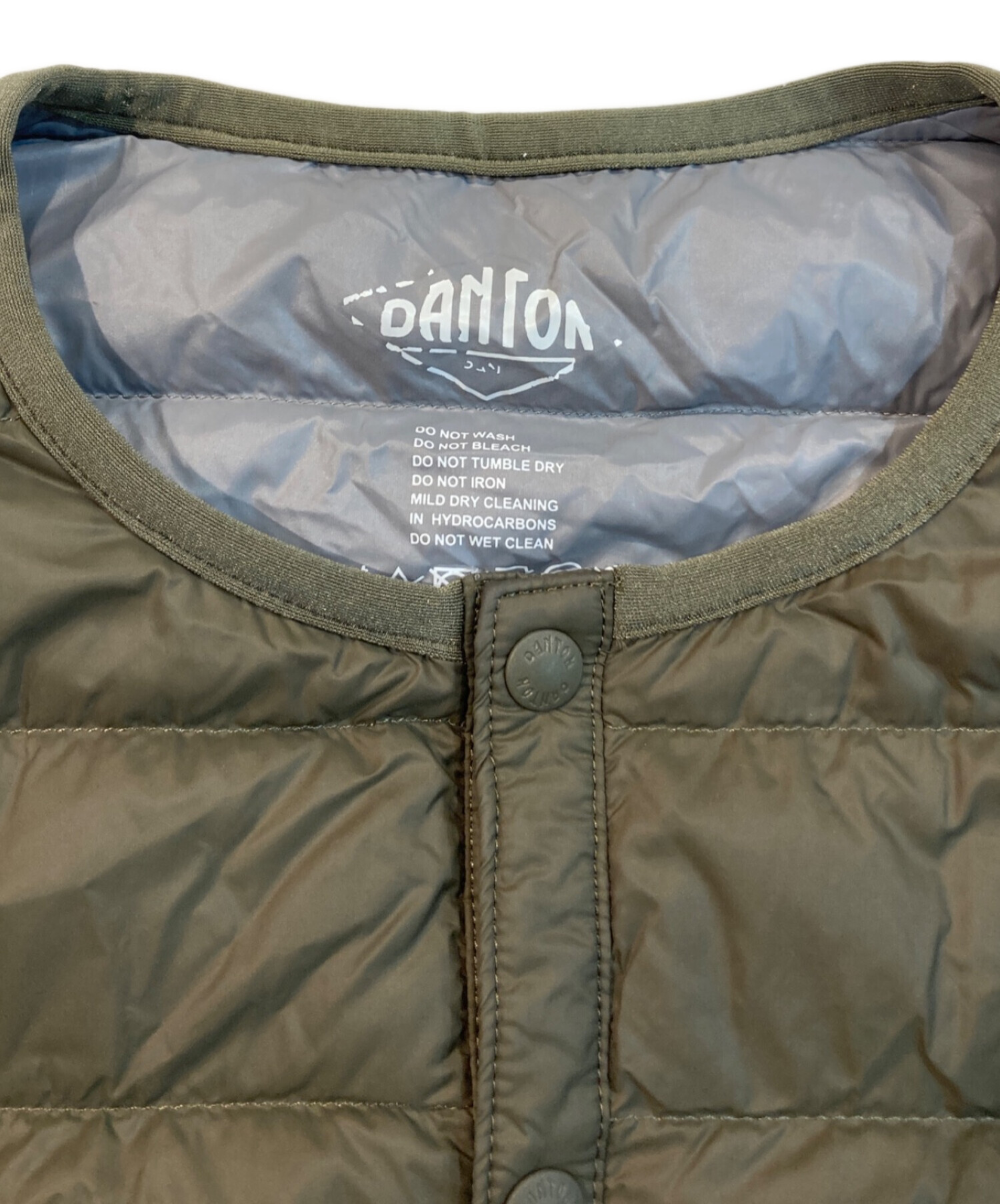 DANTON オリーブジャケット サイズ34 中古・古着通販】DANTON (ダントン) ダウンジャケット オリーブ サイズ