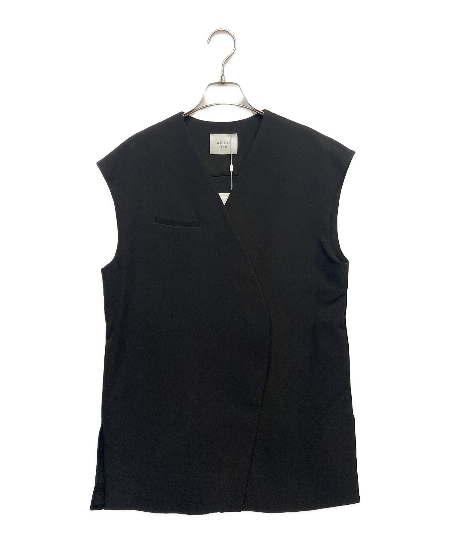 中古・古着通販】Ameri (アメリ) EMBELLISH BROOCH VEST ブラック 