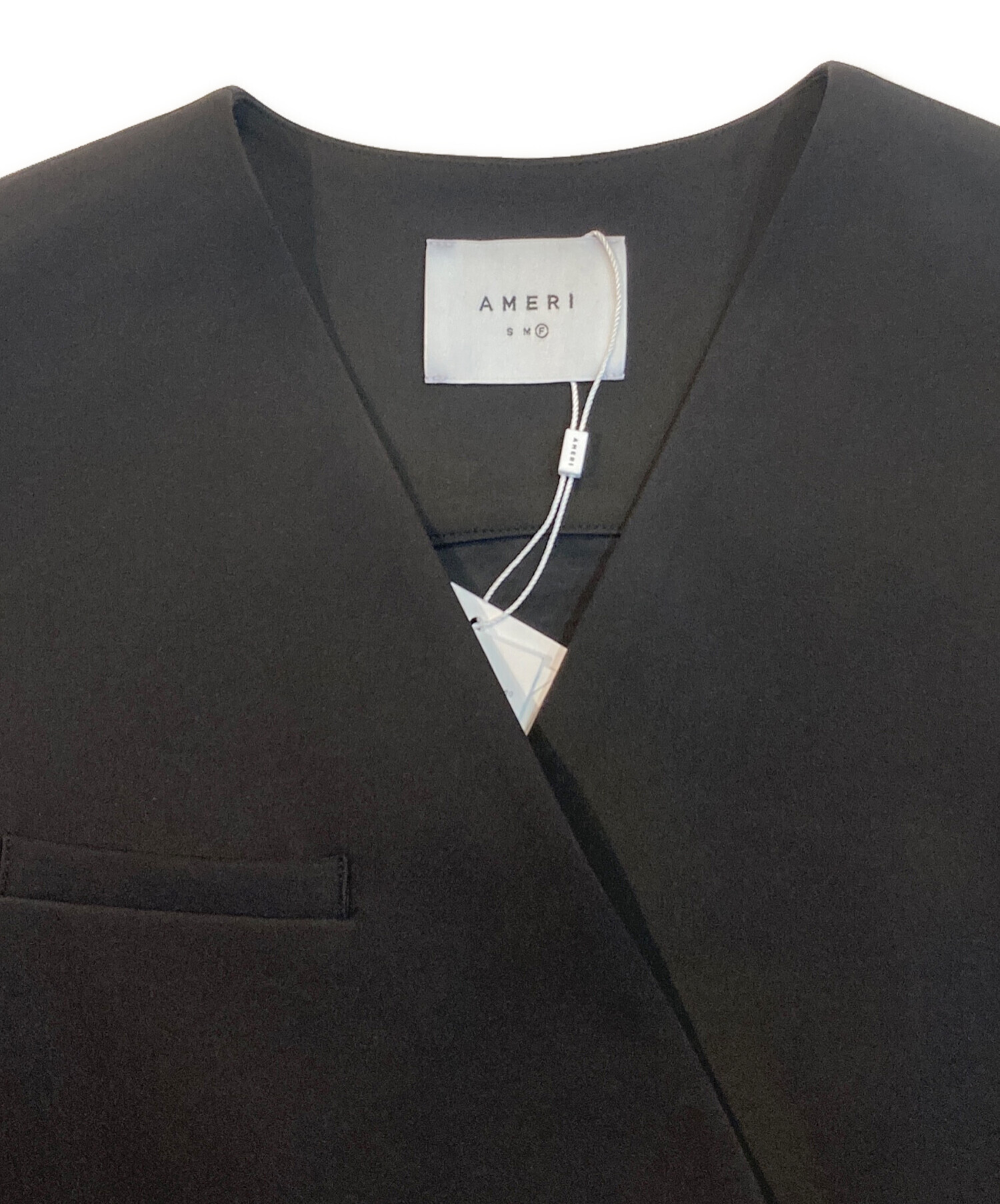 中古・古着通販】Ameri (アメリ) EMBELLISH BROOCH VEST ブラック 