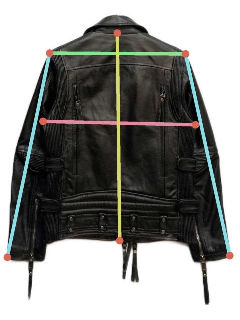 中古・古着通販】FORTIME (フォータイム) スタッズダブルライダース