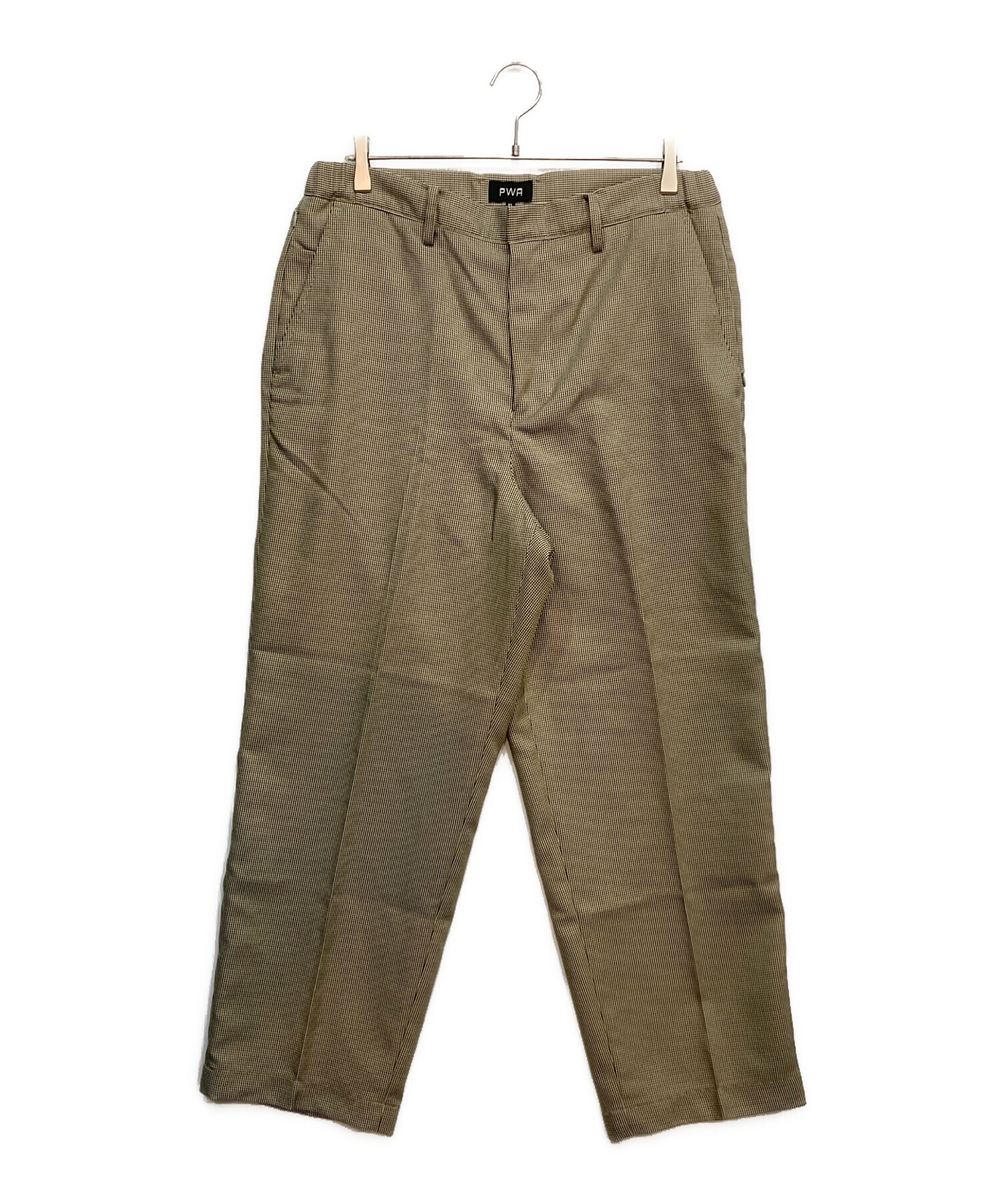 パンツ PWA UNI-02/PLAID24FW FROG 中古・古着通販】PWA (プア) UNIHOME-02 PLAID24FW FROG ベージュ