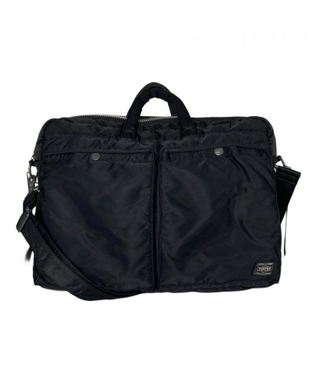 再値下げ！　中古品　PORTER タンカー　ブラックナイロンブリーフケース 中古・古着通販】PORTER (ポーター) タンカー ブリーフ ケース