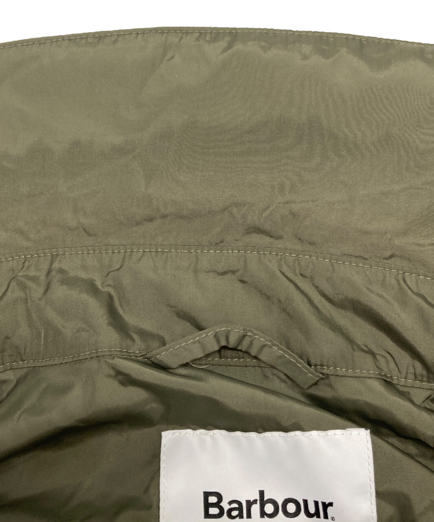 Barbour　バブアー　パッカブルナイロンコート　カーキ　サイズ36 セール】BARBOUR: 別注 ボーダー パッカブル ナイロンコート□（ステン