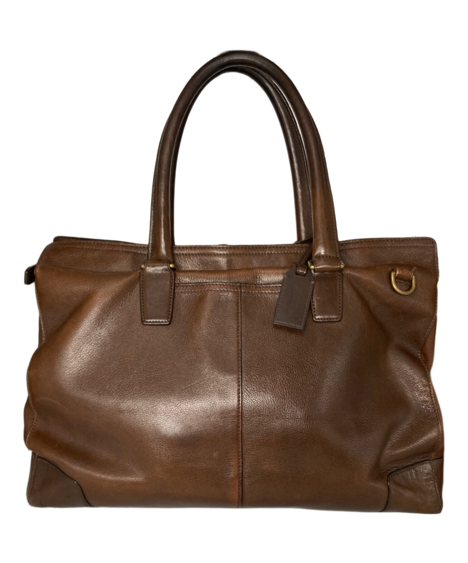 中古・古着通販】COACH (コーチ) レザービジネスバッグ ブラウン