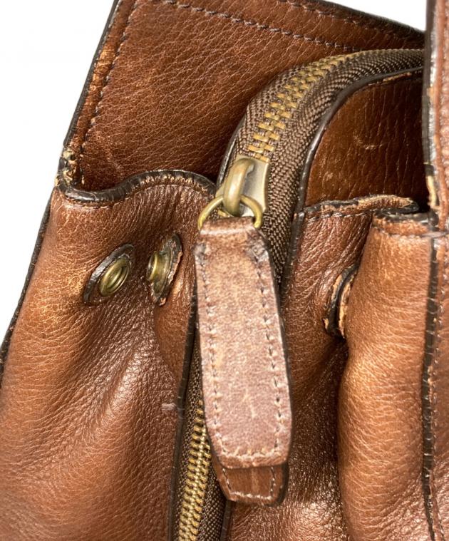 中古・古着通販】COACH (コーチ) レザービジネスバッグ ブラウン