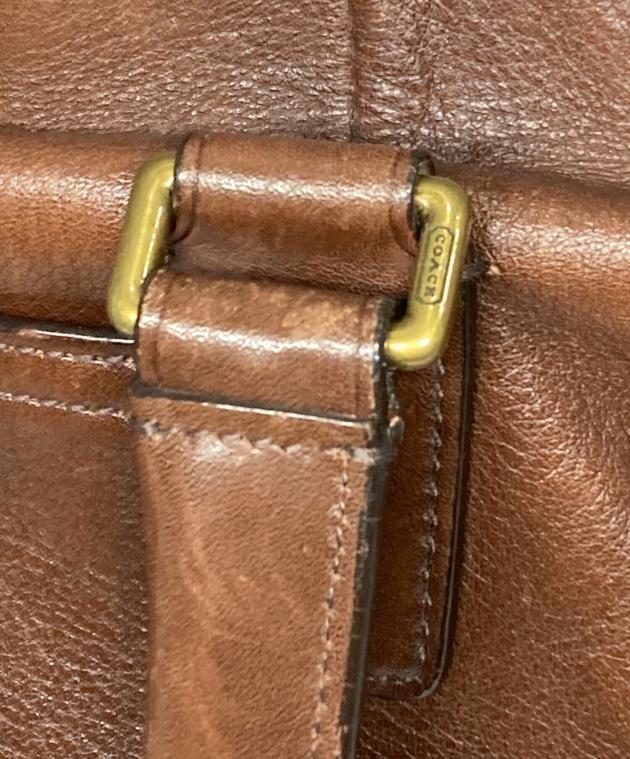 COACH ブラウンレザー ビジネスバッグ 新品未使用品 コーチブラウンレザー ビジネスバッグ