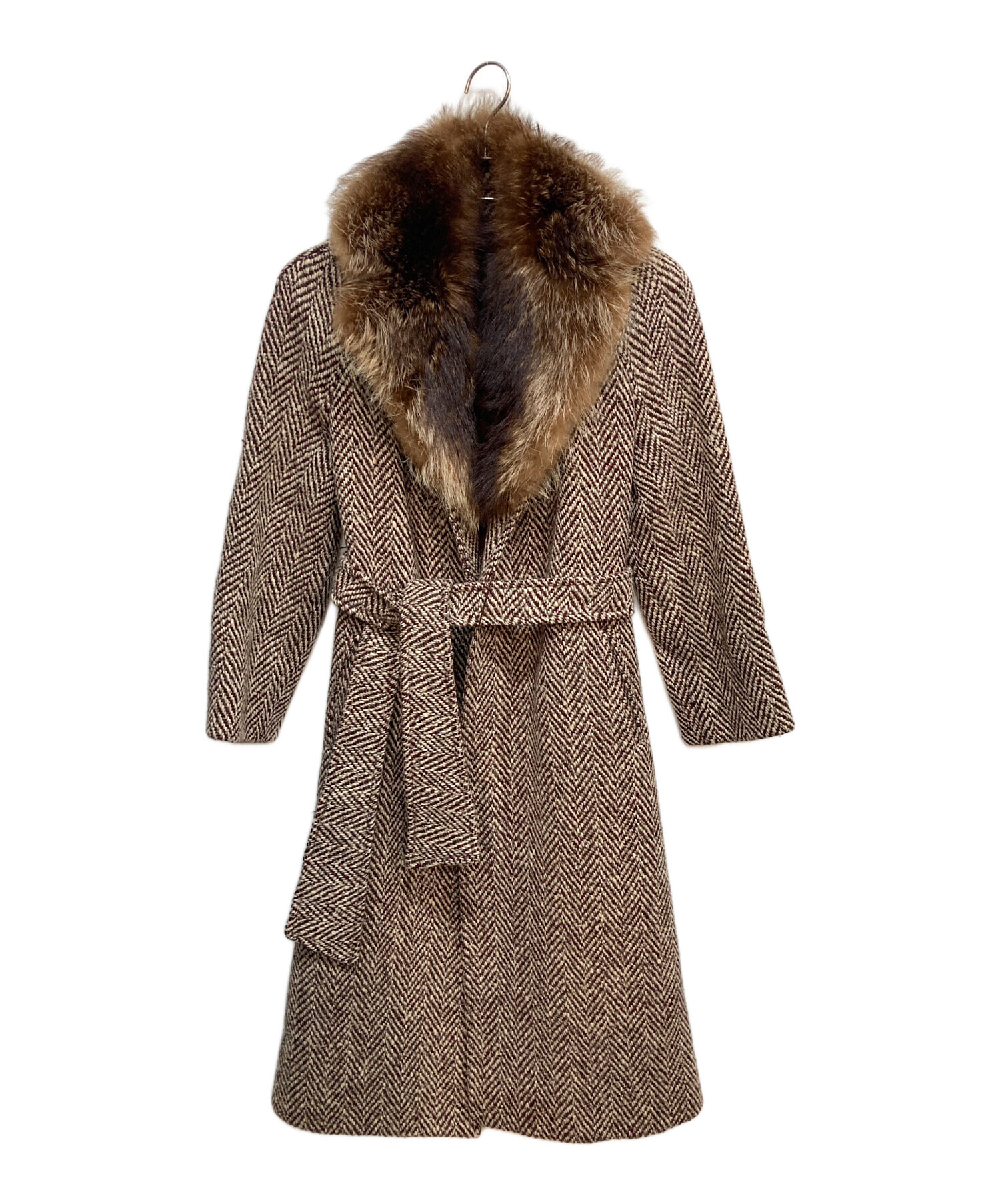 中古・古着通販】Aquascutum (アクアスキュータム) ツイード ファー