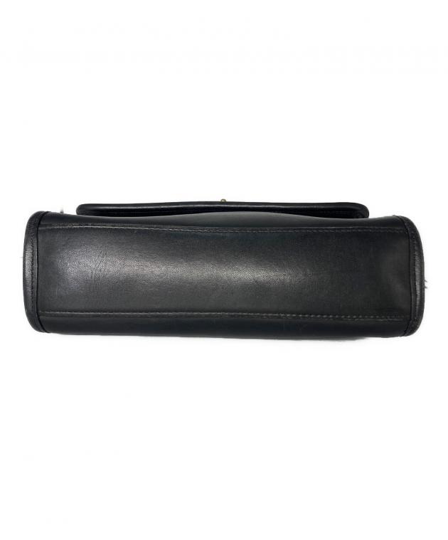 中古・古着通販】COACH (コーチ) レザー ショルダー バッグ ブラック