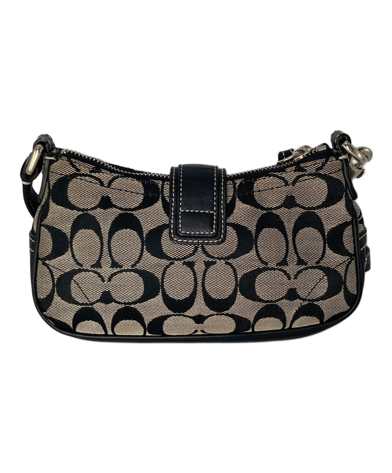 中古・古着通販】COACH (コーチ) シグネチャー ミニハンドバッグ 中古・古着通販】COACH (コーチ) シグネチャー ミニハンドバッグ