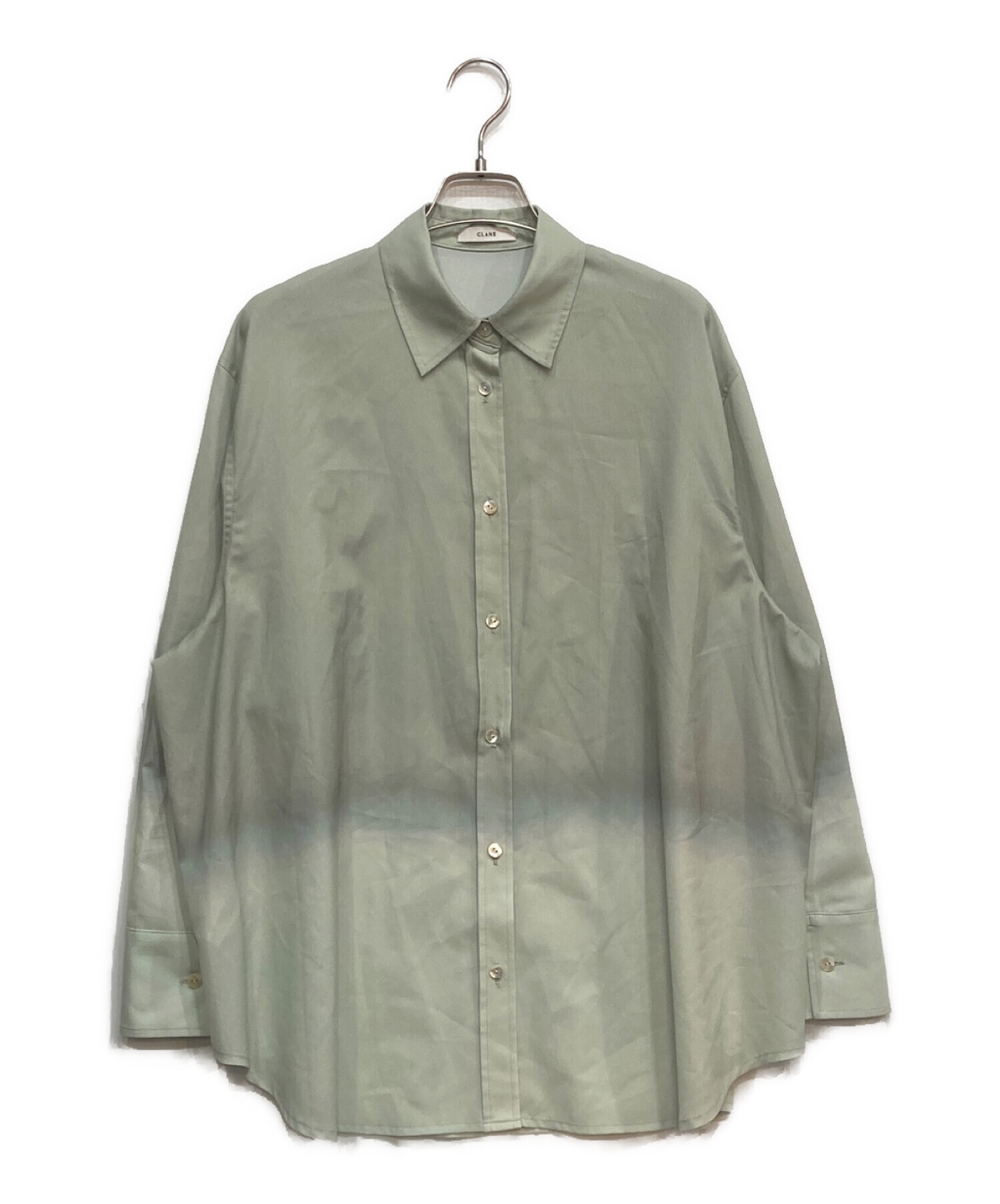 中古・古着通販】CLANE (クラネ) GRADATION SHIRT グリーン サイズ:1 
