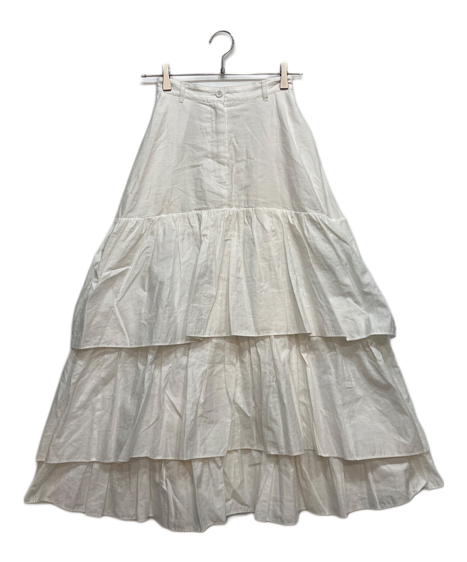 中古・古着通販】CLANE (クラネ) VOLUME FRILL SKIRT ホワイト