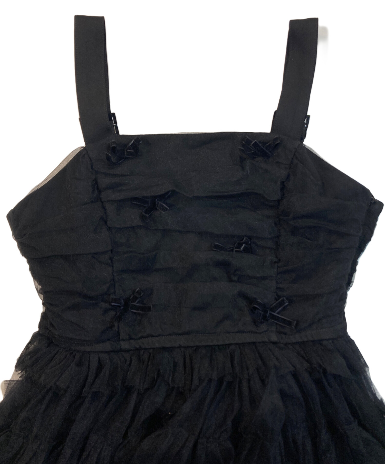 中古・古着通販】darich (ダーリッチ) ベロアリボンチュールワンピース