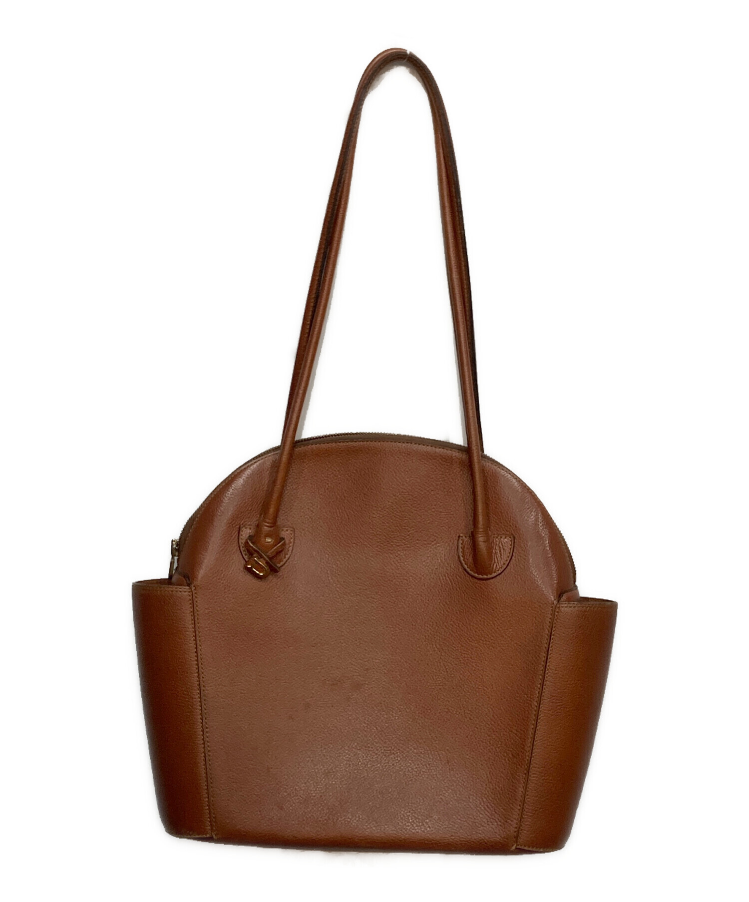 delvaux デルボー セピア ハンドバッグ 高級 Dロゴ ブラウン レザー DELVAUX デルヴォー ハンドバッグ SEPIA セピア カーフレザー ブラウン