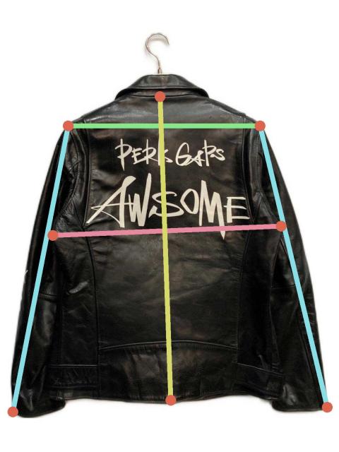 【限定品】PERK GAPS AW$OME ダブルライダースジャケット 限定品】PERK GAPS AW$OME ダブルライダースジャケット - メルカリ