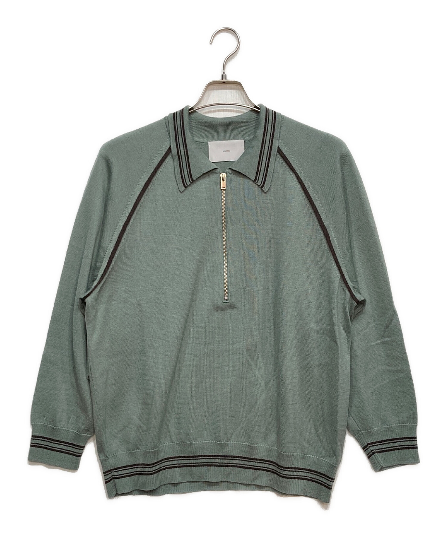 SUGARHILL(シュガーヒル) 19AW コットン サテン 開襟 オープンカラー シャツ メンズ JPN：M 【中古】【ブランド古着バズストア】 中古・古着通販】SUGARHILL (シュガーヒル) ZIP-UP LINE KNIT POLO