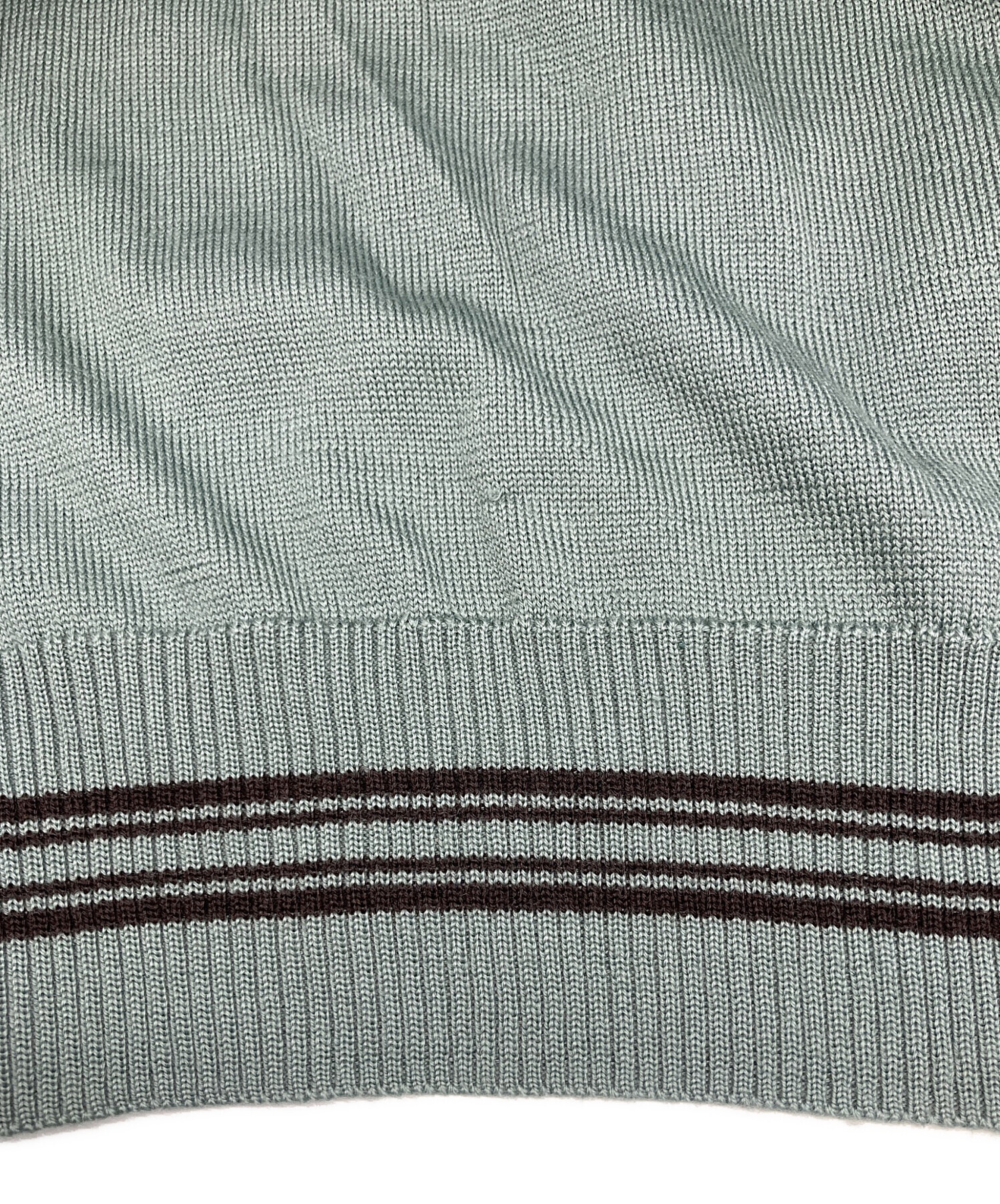 中古・古着通販】SUGARHILL (シュガーヒル) ZIP-UP LINE KNIT POLO