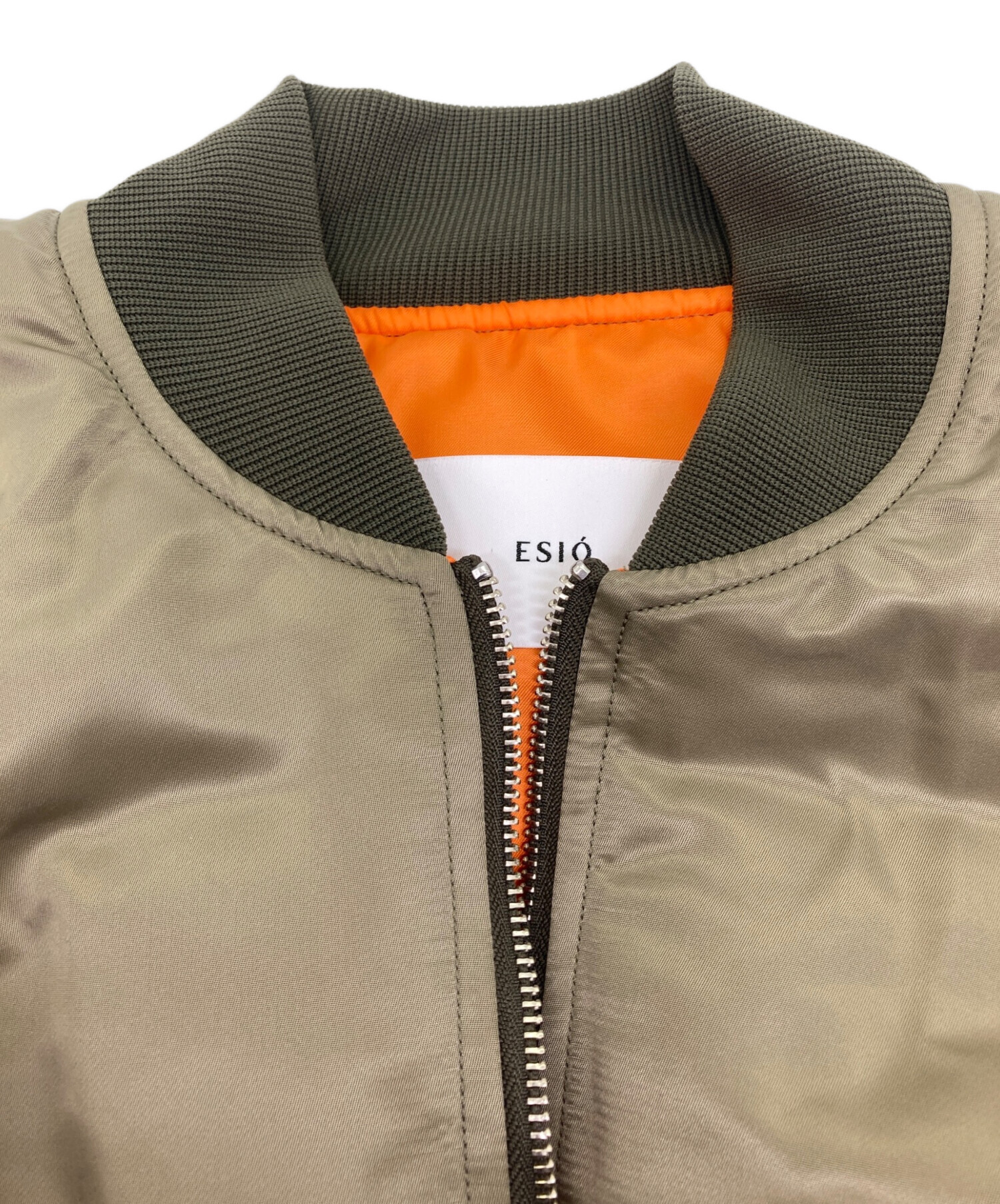 中古・古着通販】ESIO (エシオ) Nylon MA-1ジャケット オリーブ サイズ 