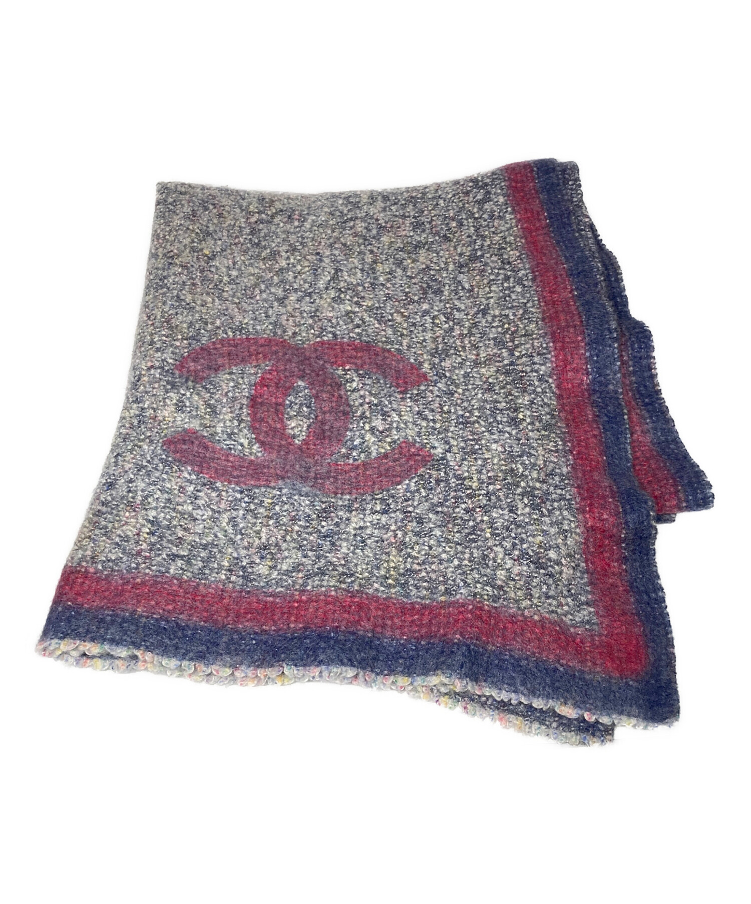 CHANEL 艶めく大きなココマーク刺繍 ふわふわシルキーカシミア大判ストール 中古・古着通販】CHANEL (シャネル) ココマーク カシミヤ 混大判