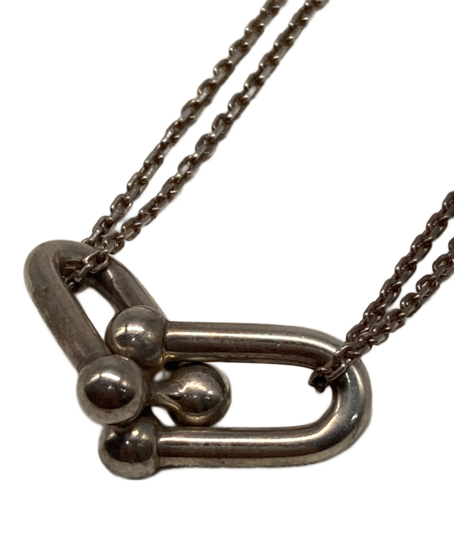 お買い得 プライスダウン ハードウェア ダブルリングネックレス 中古・古着通販】TIFFANY & Co. (ティファニー) ハードウェアダブル