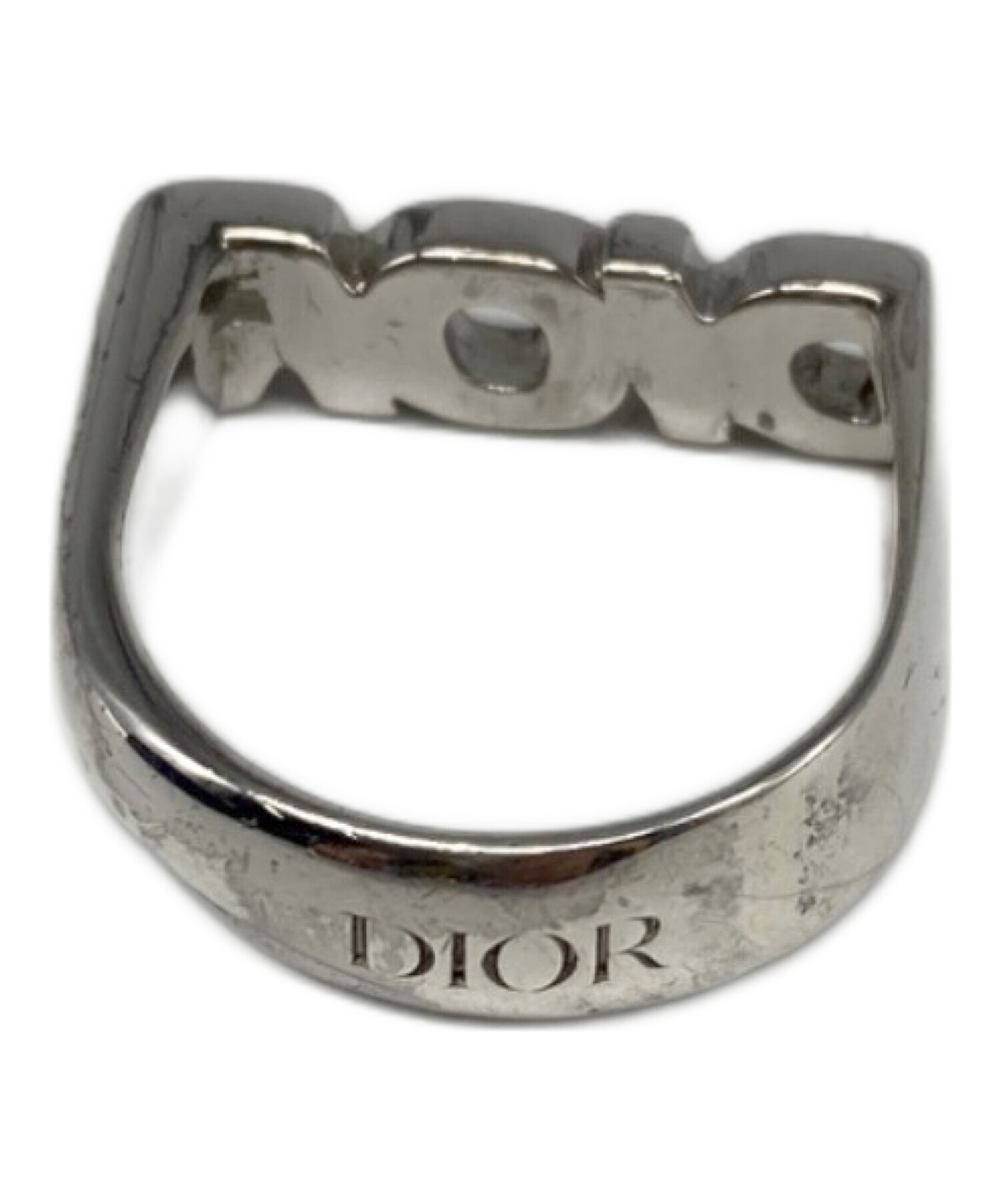 中古・古着通販】Dior (ディオール) Metal Logo Ring シルバー サイズ